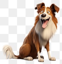 PNG Dog mammal animal collie. 