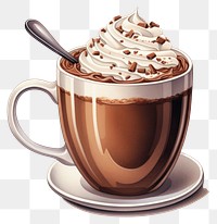 PNG Chocolate drink dessert cream transparent background