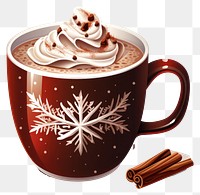 PNG Mug chocolate dessert holiday transparent background