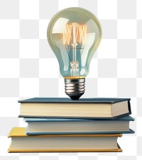 PNG Light lightbulb book intelligence. 