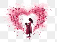 PNG Heart adult petal togetherness. AI generated Image by rawpixel.