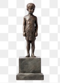 PNG Sculpture figurine statue bronze. AI generated Image by rawpixel.