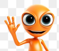 PNG Cartoon alien white background representation. 