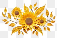 PNG  Sunflower pattern plant inflorescence. AI generated Image by rawpixel.