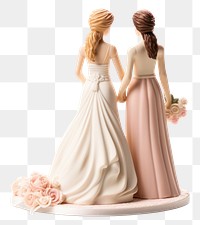 PNG Figurine fashion wedding dress. 