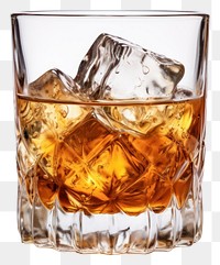 PNG Whisky glass drink ice transparent background