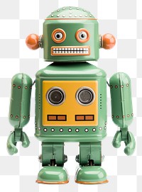 PNG Robot toy green white background. AI generated Image by rawpixel.