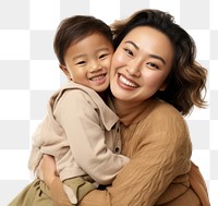 PNG Portrait hugging baby affectionate. AI generated Image by rawpixel.
