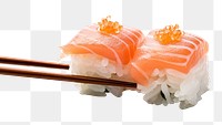 PNG Sushi chopsticks salmon food. 