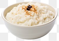 PNG Rice pudding breakfast white food. 