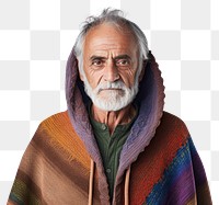 PNG Senior man wearing a poncho portrait adult photo. 