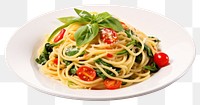 PNG Spaghetti vegetable spinach pasta transparent background