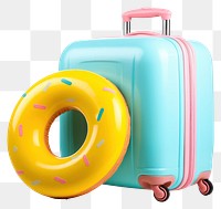 PNG Suitcase luggage inflatable lifebuoy. AI generated Image by rawpixel.