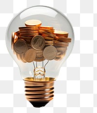 PNG Light lightbulb coin electricity. 