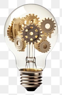 PNG Light lightbulb gear transparent background. 