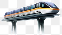 PNG Vehicle train transportation monorail. 