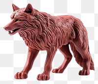 PNG Wolf figurine mammal animal transparent background