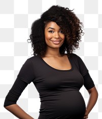 PNG Pregnant portrait sleeve smile. AI generated Image by rawpixel.