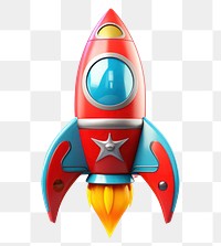 PNG Rocket cartoon toy white background. AI generated Image by rawpixel.