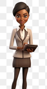 PNG Cartoon female adult suit. AI generated Image by rawpixel.