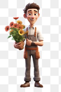 PNG Florist cartoon flower plant. 