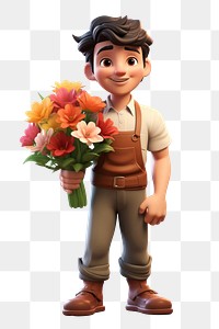 PNG Florist cartoon flower plant. AI generated Image by rawpixel.