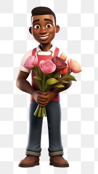 PNG Florist cartoon flower plant. AI generated Image by rawpixel.