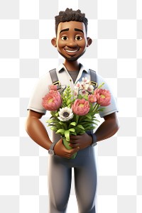 PNG Florist cartoon flower plant. 