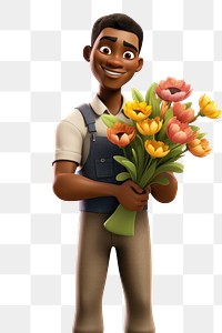 PNG Florist cartoon flower plant. 