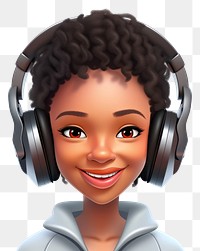 PNG Headset headphones cartoon adult. AI generated Image by rawpixel.
