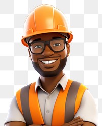 PNG Cartoon hardhat helmet adult. AI generated Image by rawpixel.