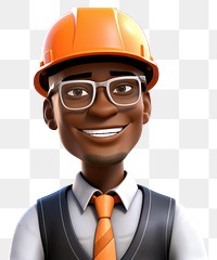 PNG Glasses cartoon hardhat helmet. AI generated Image by rawpixel.