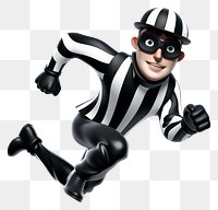 PNG Burglar striped cartoon helmet. 