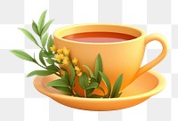 PNG Herbs cup tea saucer. 