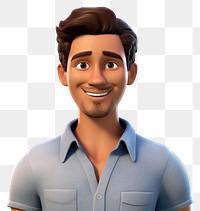 PNG Hispanic man portrait cartoon adult. AI generated Image by rawpixel.