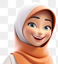 PNG Cartoon smiling headscarf happiness. 