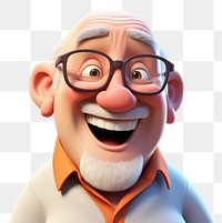 PNG Cartoon portrait glasses smiling