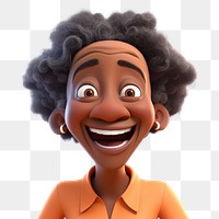 PNG Portrait smiling cartoon adult. 