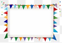 PNG Party bunting frame  paper 