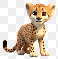 PNG Cheetah wildlife cartoon animal. 