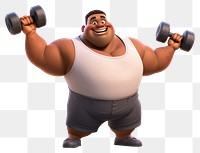 PNG Dumbbell cartoon sports adult. 