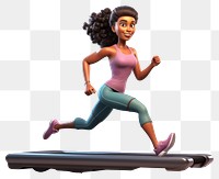PNG Treadmill running cartoon sports. AI generated Image by rawpixel.
