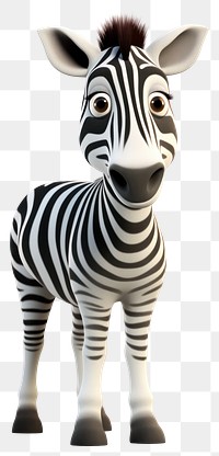 PNG Zebra wildlife cartoon mammal. AI generated Image by rawpixel.