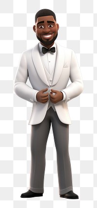 PNG Tuxedo adult white background portrait. 