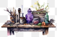 PNG Painting table jar art. AI generated Image by rawpixel.