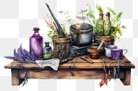 PNG  Table bottle plant herbs. AI generated Image by rawpixel.