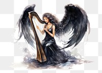 PNG Angel harp performance creativity. AI generated Image by rawpixel.