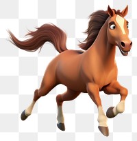 PNG Horse running cartoon mammal. AI generated Image by rawpixel.