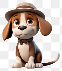 PNG Beagle dog cartoon mammal. AI generated Image by rawpixel.