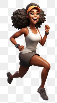PNG Running adult woman determination. AI generated Image by rawpixel.